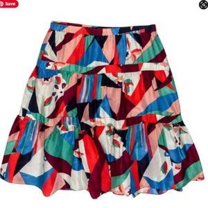 Marc Jacobs Tiered Abstract Silk Blend Skirt 4